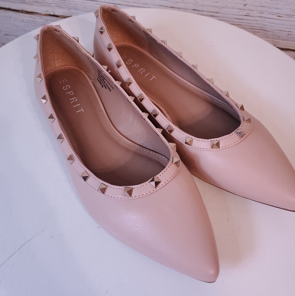 Esprit Philomena studded flat size 10